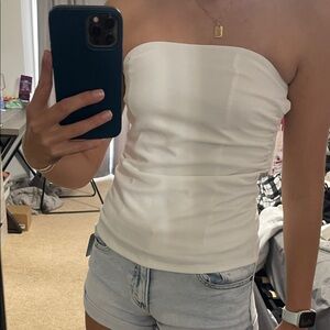 Francesca's Collections Strapless White Top